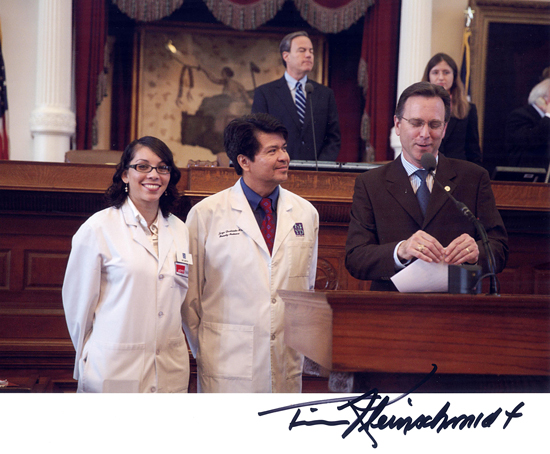 Resident physician Estela Mota-Garcia, MD serving as the TAFP Doctor of the Day to the Texas Legislature