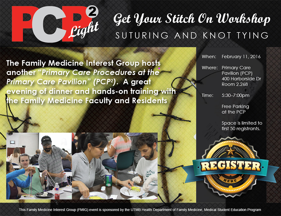 Invite- 2016 PCP at the PCP Light suturing workshop