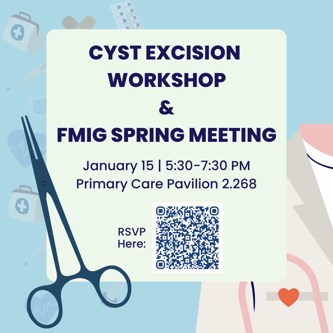 Image of invitation to a Cyst Excision Workshop Flyer