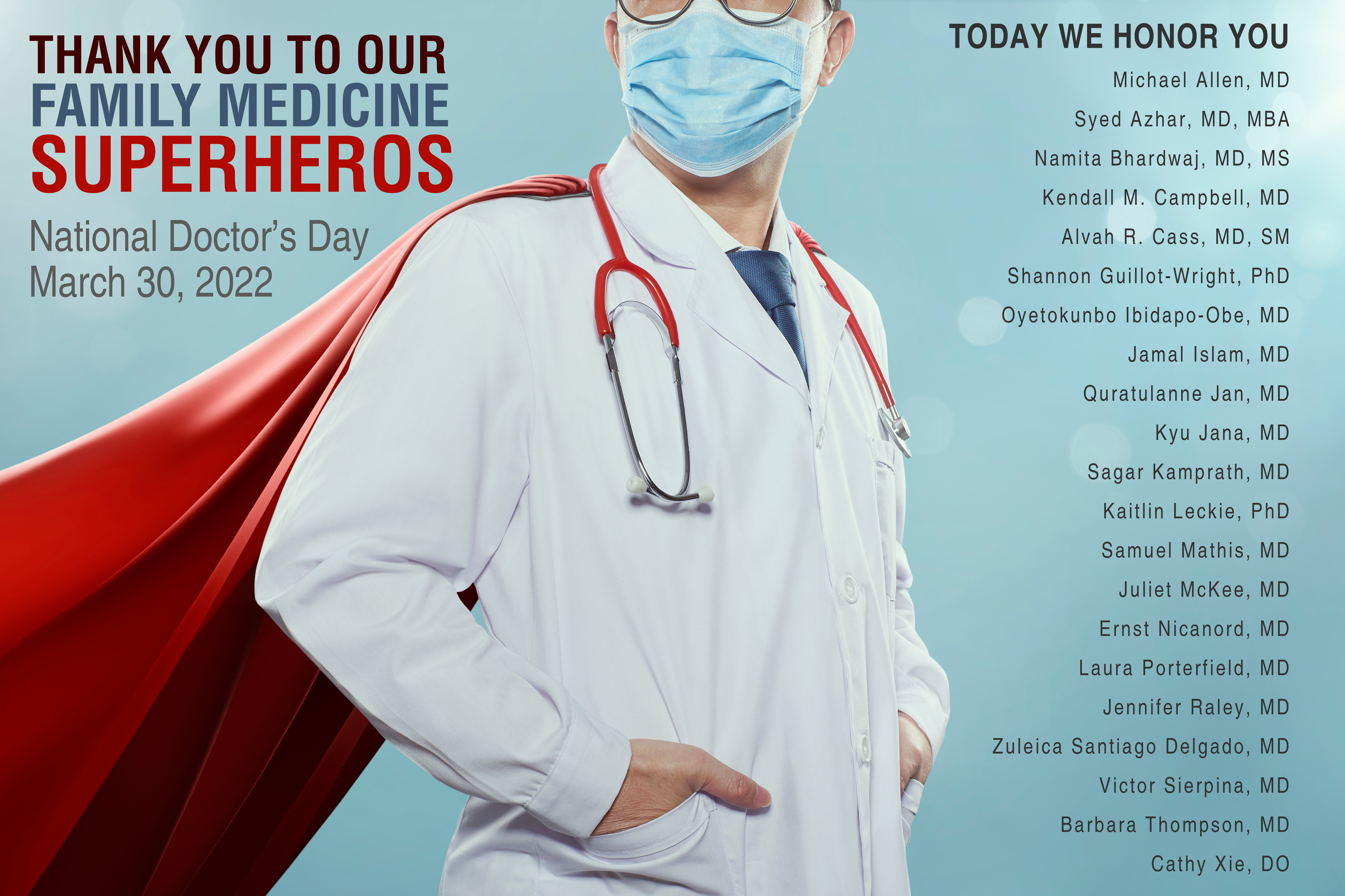 National Doctors Day March 30, 2022