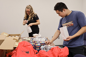Packing the Flu Kits for Vietnamese Fisherman